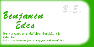 benjamin edes business card